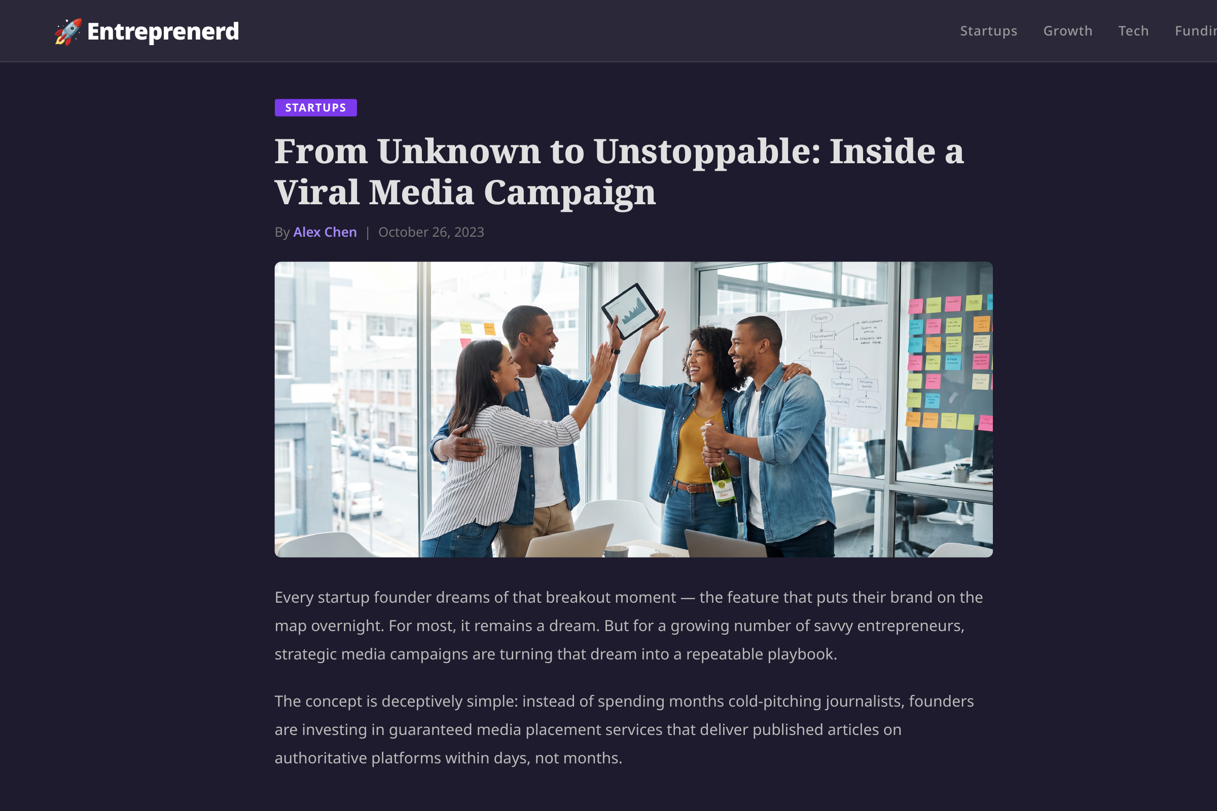 Entreprenerd article preview